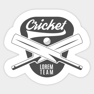 Cricket Lorem Team Sticker